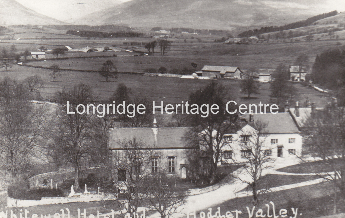 207A - Whitewell - Looking towards Dunsop Bridge, showing church and hotel - Unknown